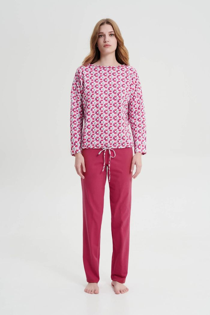 Pizsama egyszínű nadrággal