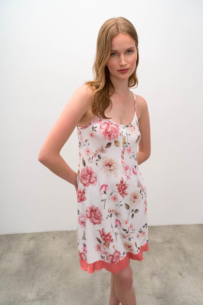 Floral Nightgown with Straps