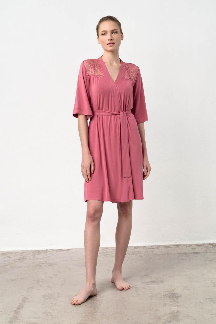 Robe with Short Sleeves