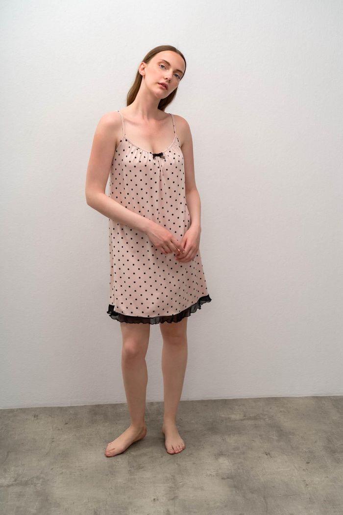 Sleeveless Dotted Nightgown