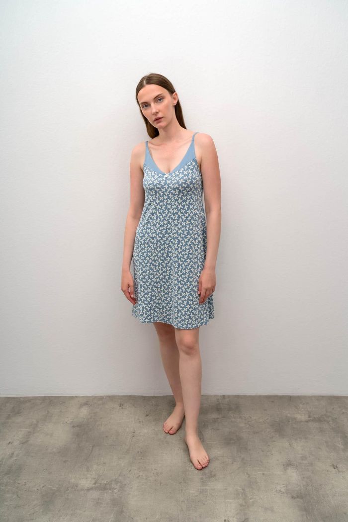 Printed Nightgown with Straps