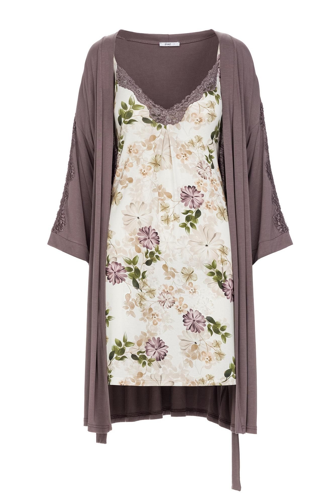 Women’s Floral Nightgown and Robe