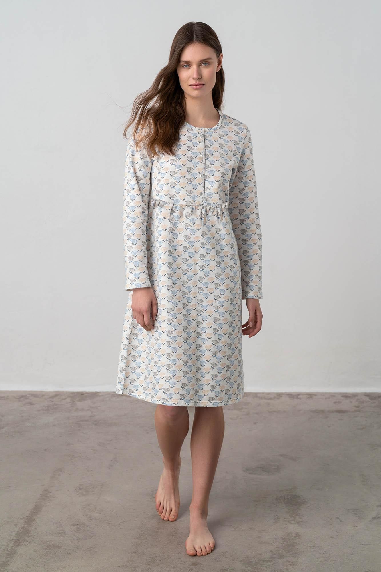 Nightgown With Button Placket