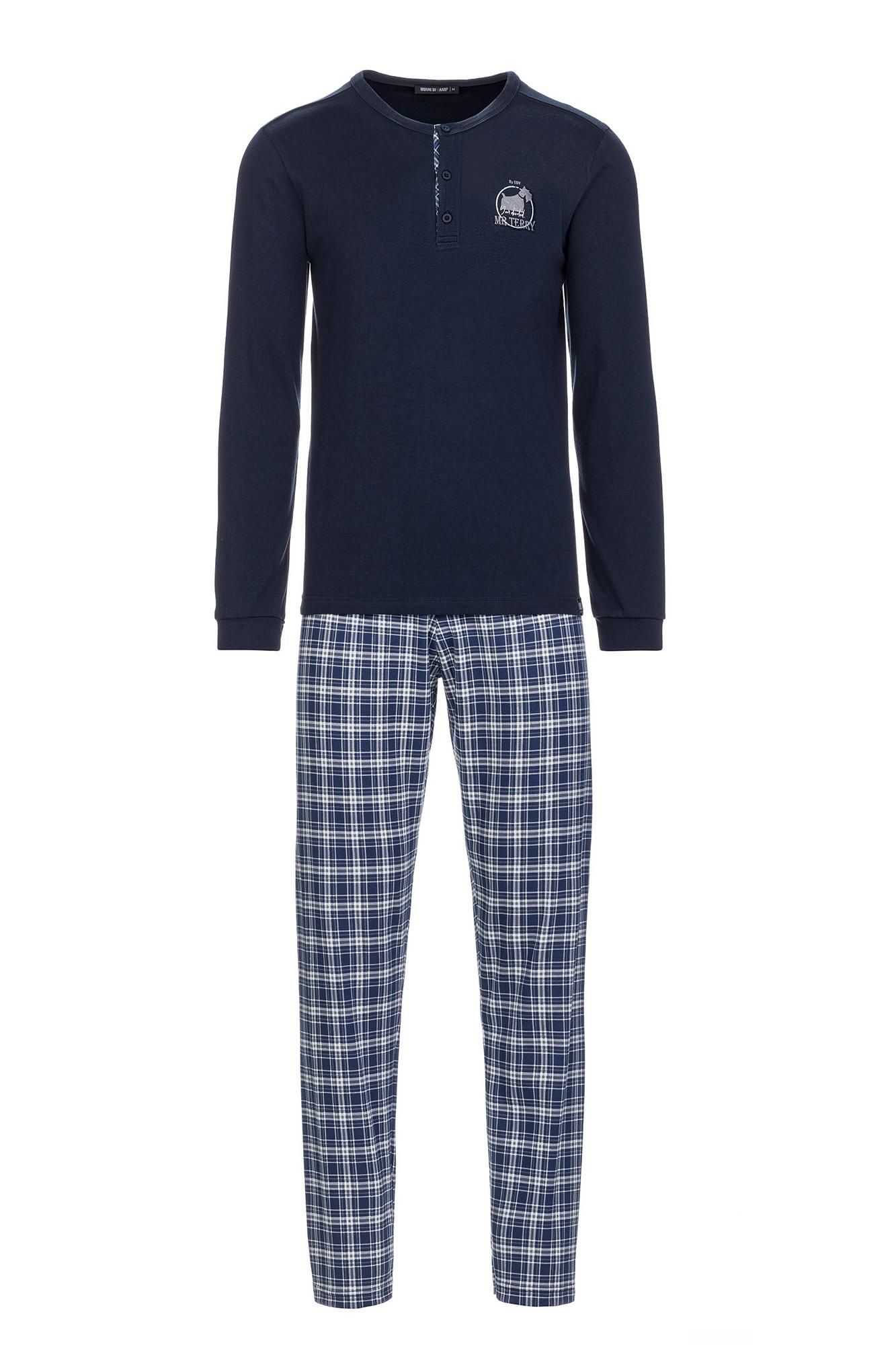 Men’s Cotton Pyjamas with Button Placket Plus sizes