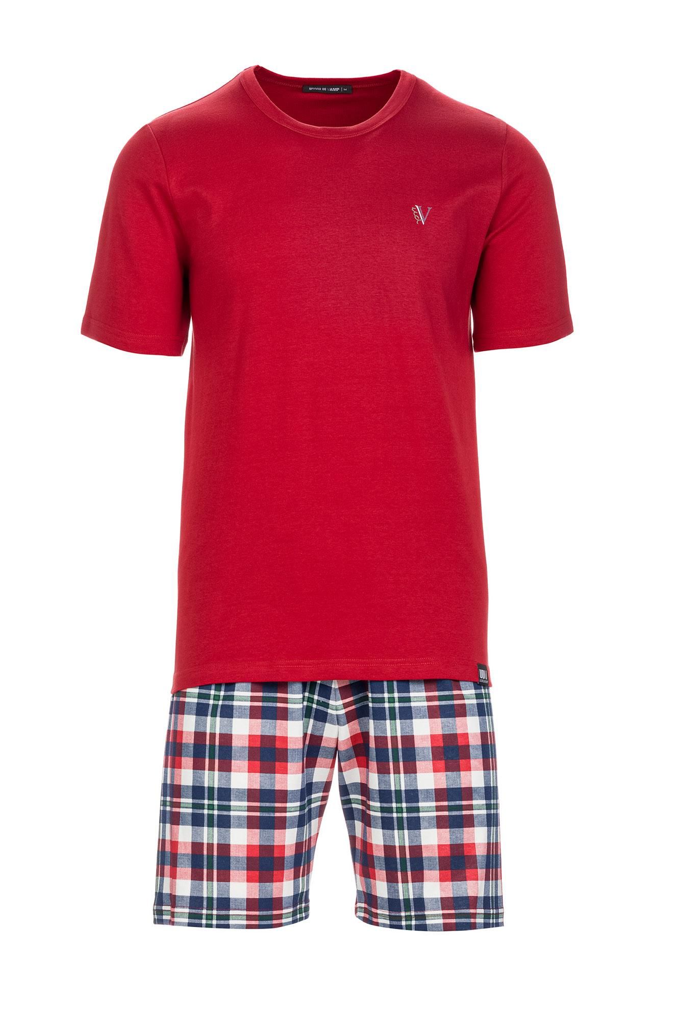 Men’s Short Sleeved Plaid Pyjamas