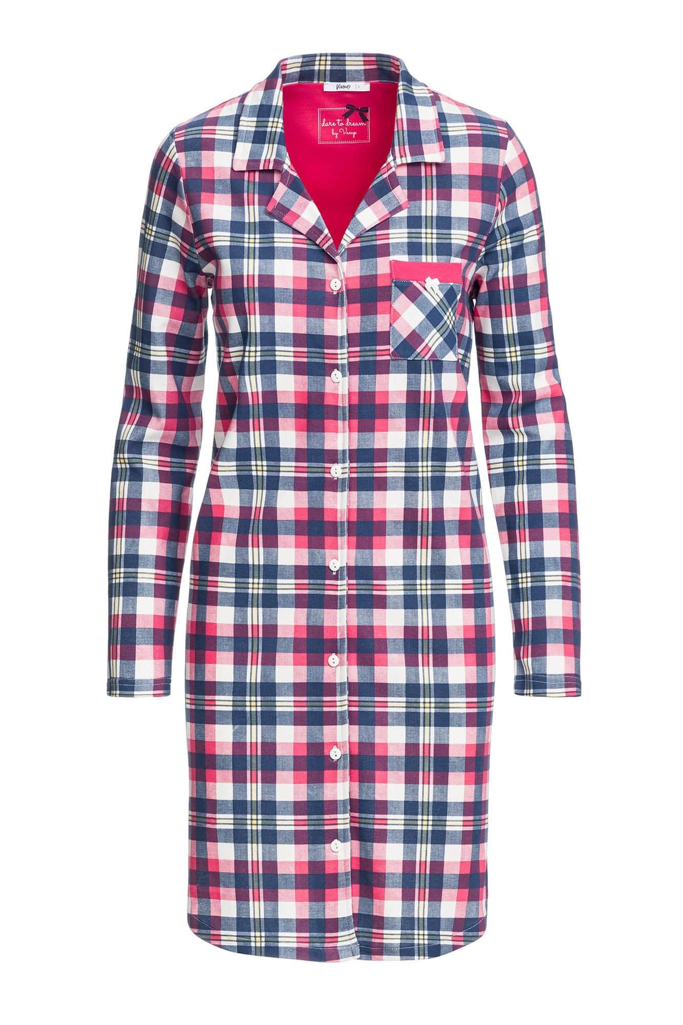Women’s Plaid Buttoned Nightgown