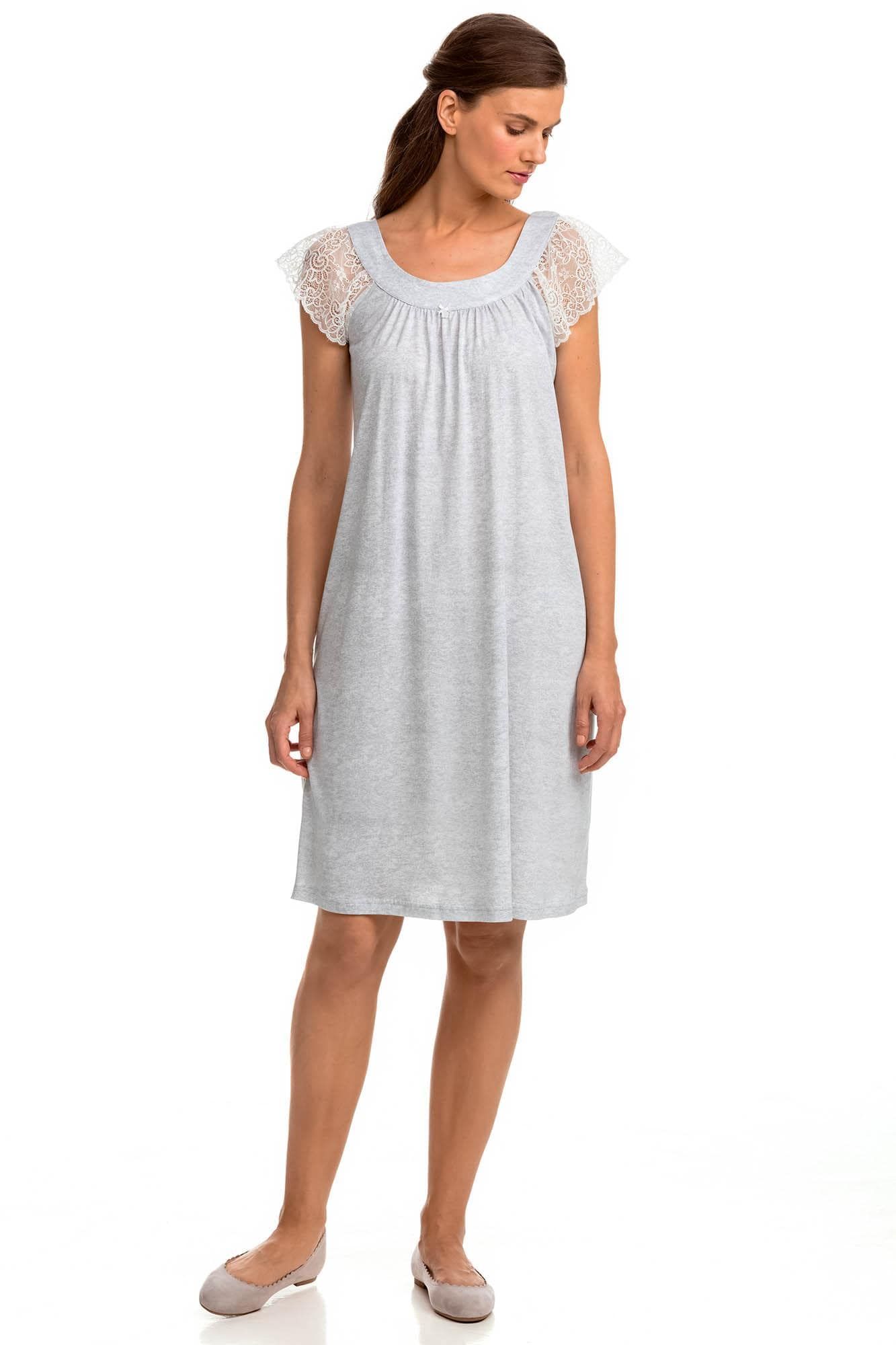 Sleeveless Nightgown with Lace Details