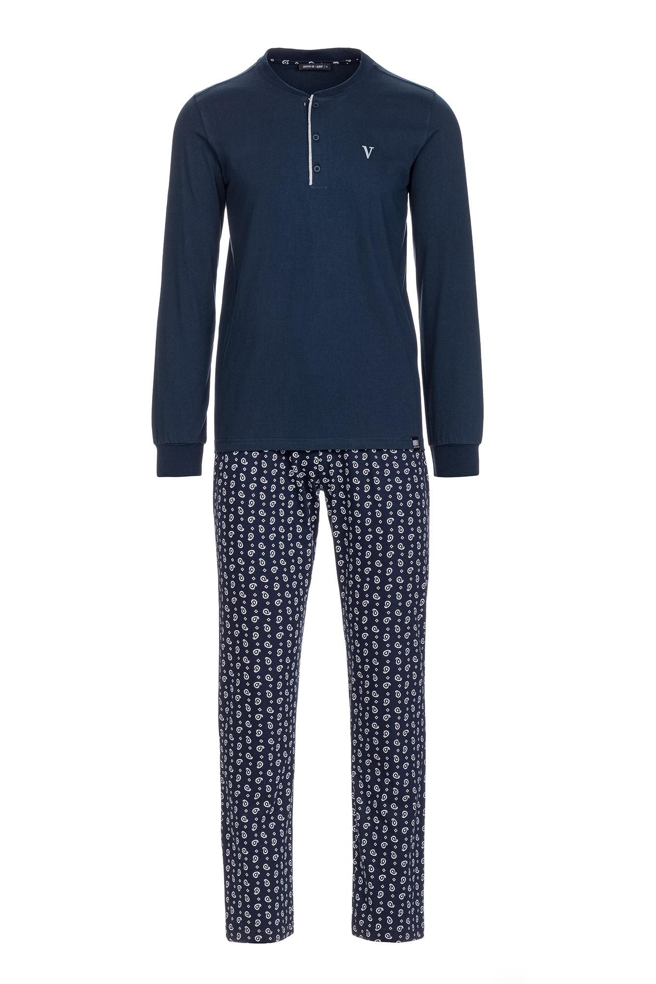 Men’s Patterned Pyjamas with Button Placket