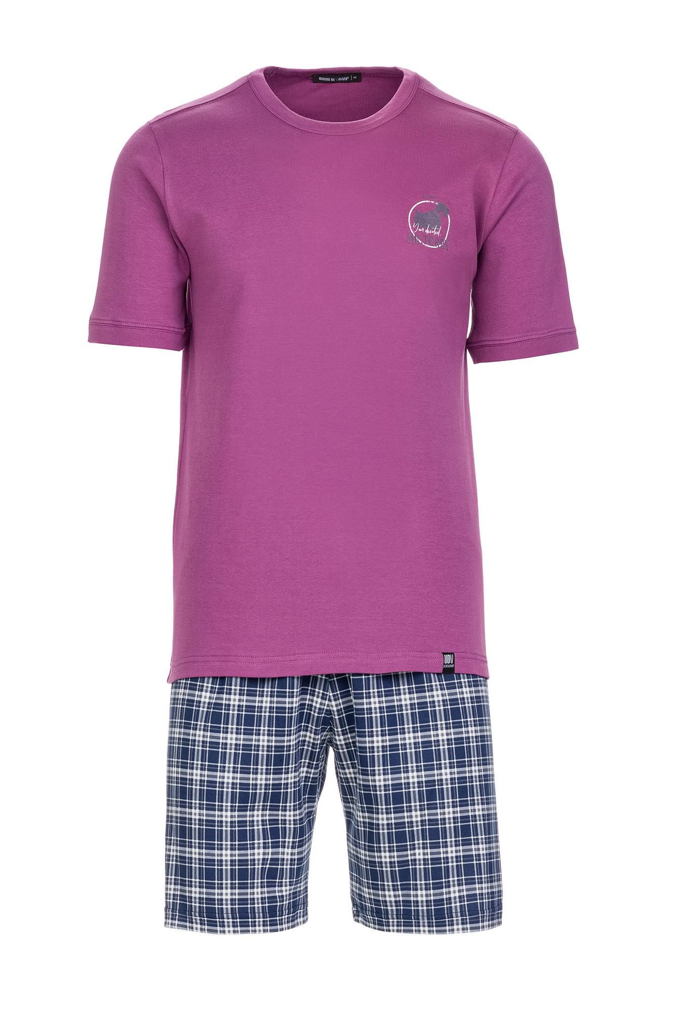 Men’s Short Sleeved Plaid Pyjamas