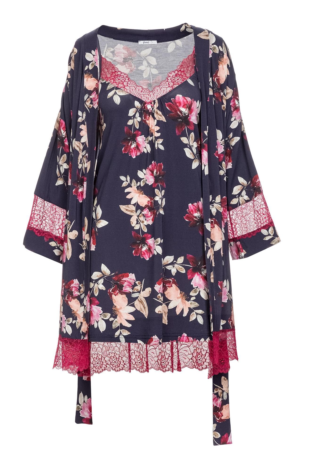 Women’s Floral Nightgown and Robe