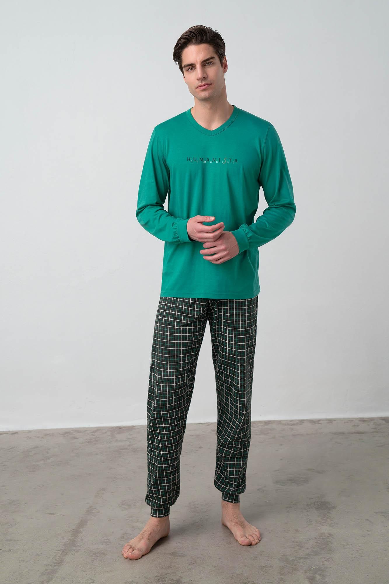 Pyjamas with Checked Pants