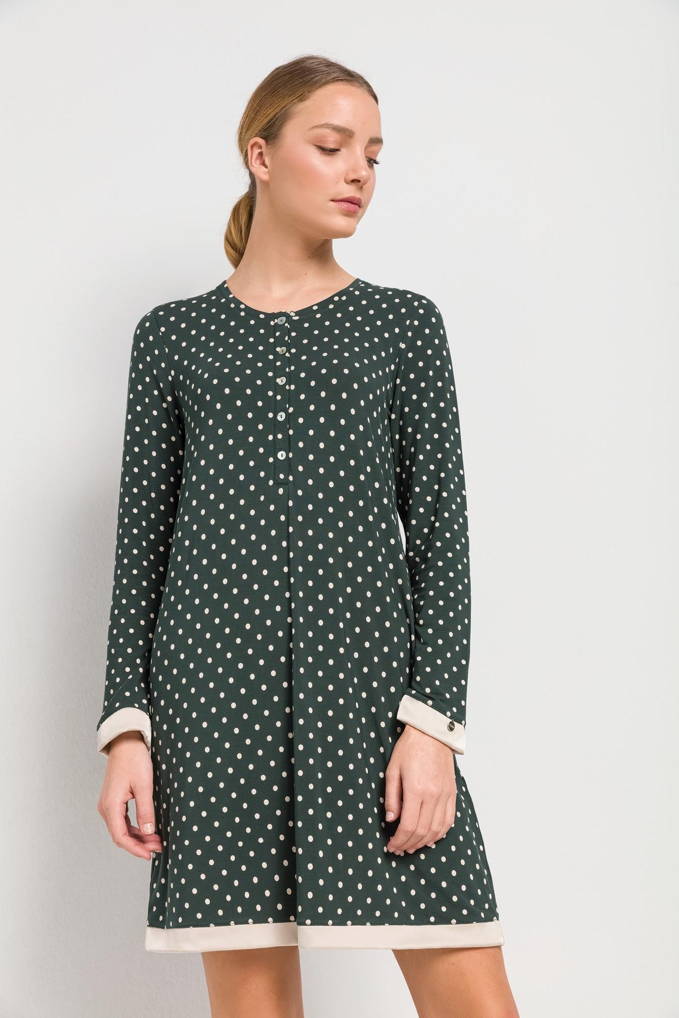 Women’s Polka Dot Nursing Nightgown Plus Size