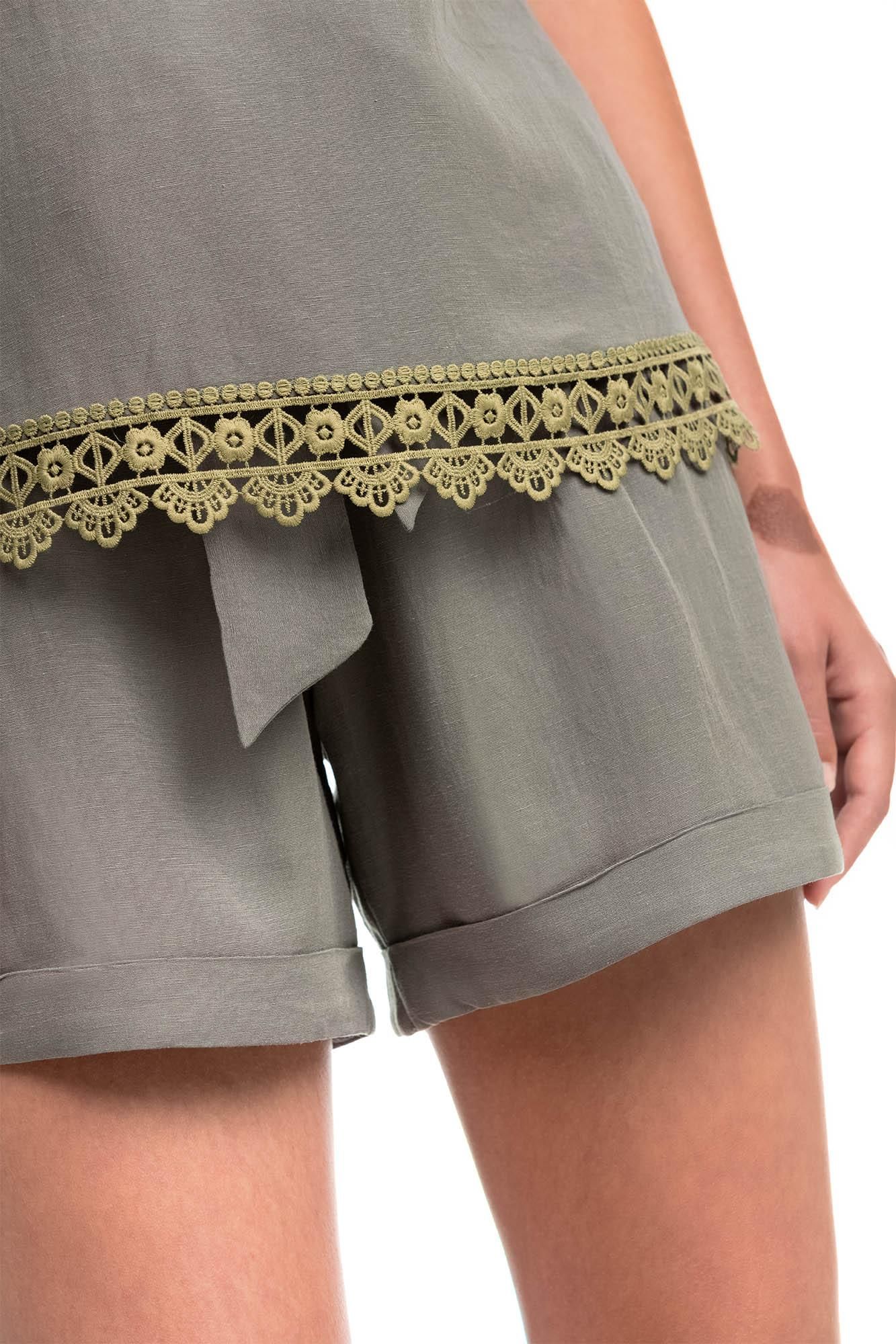 High Waist Linen Shorts