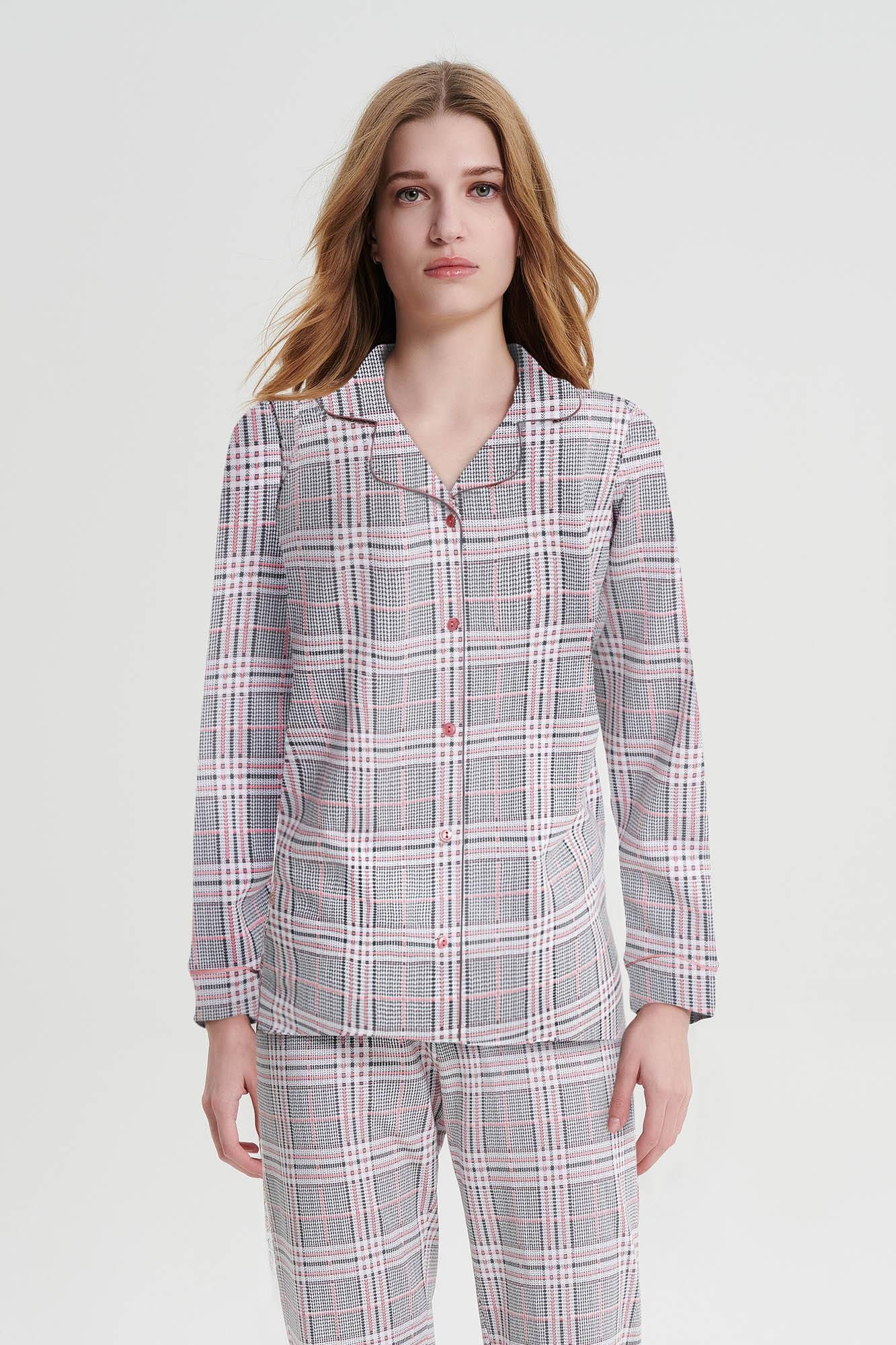 Checked Buttoned Pyjamas