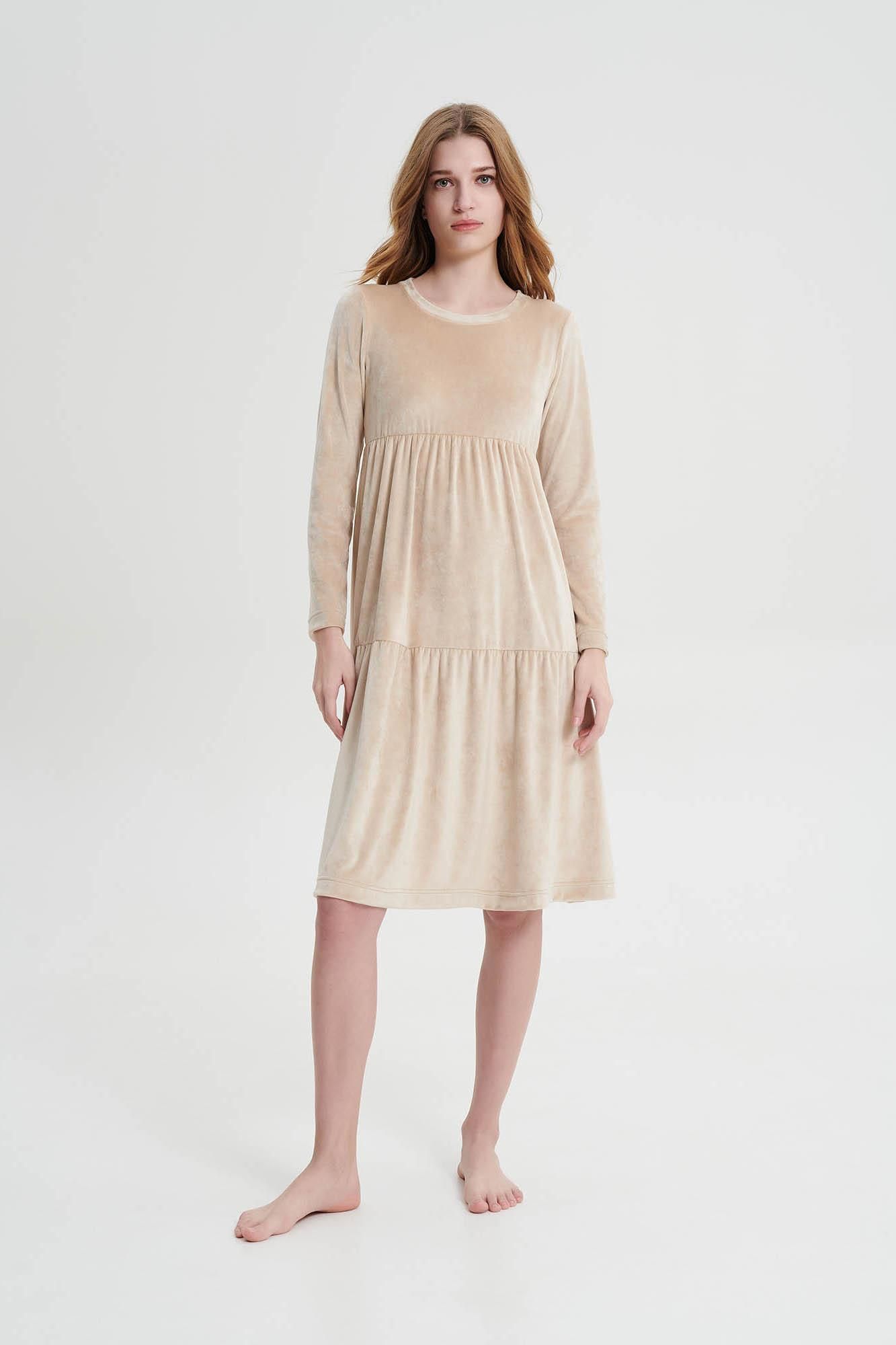 Plain Velvet Dress