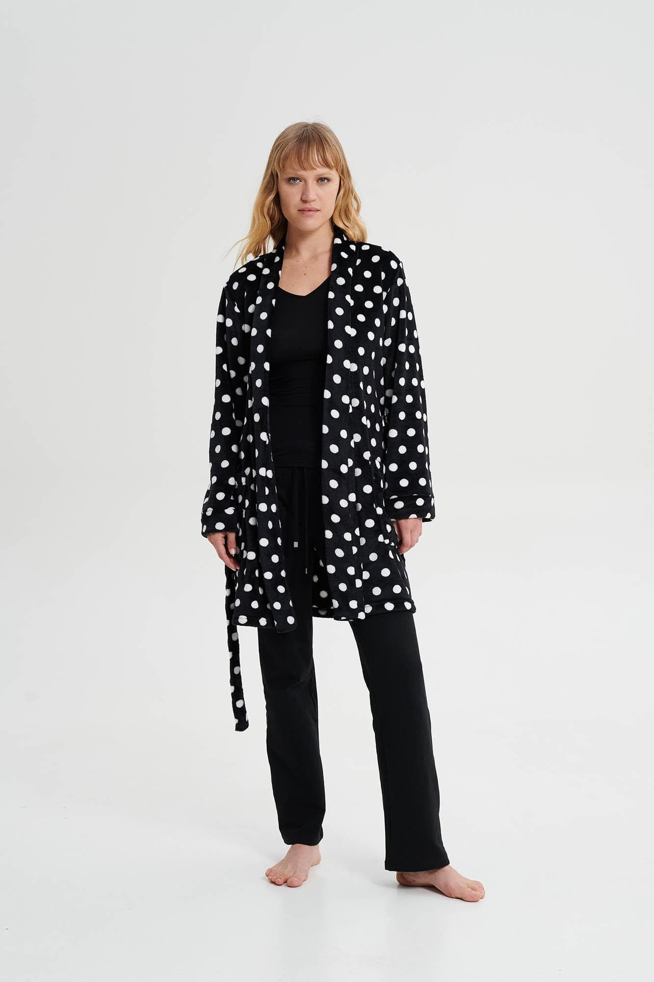 Crossed Robe With Dots.
