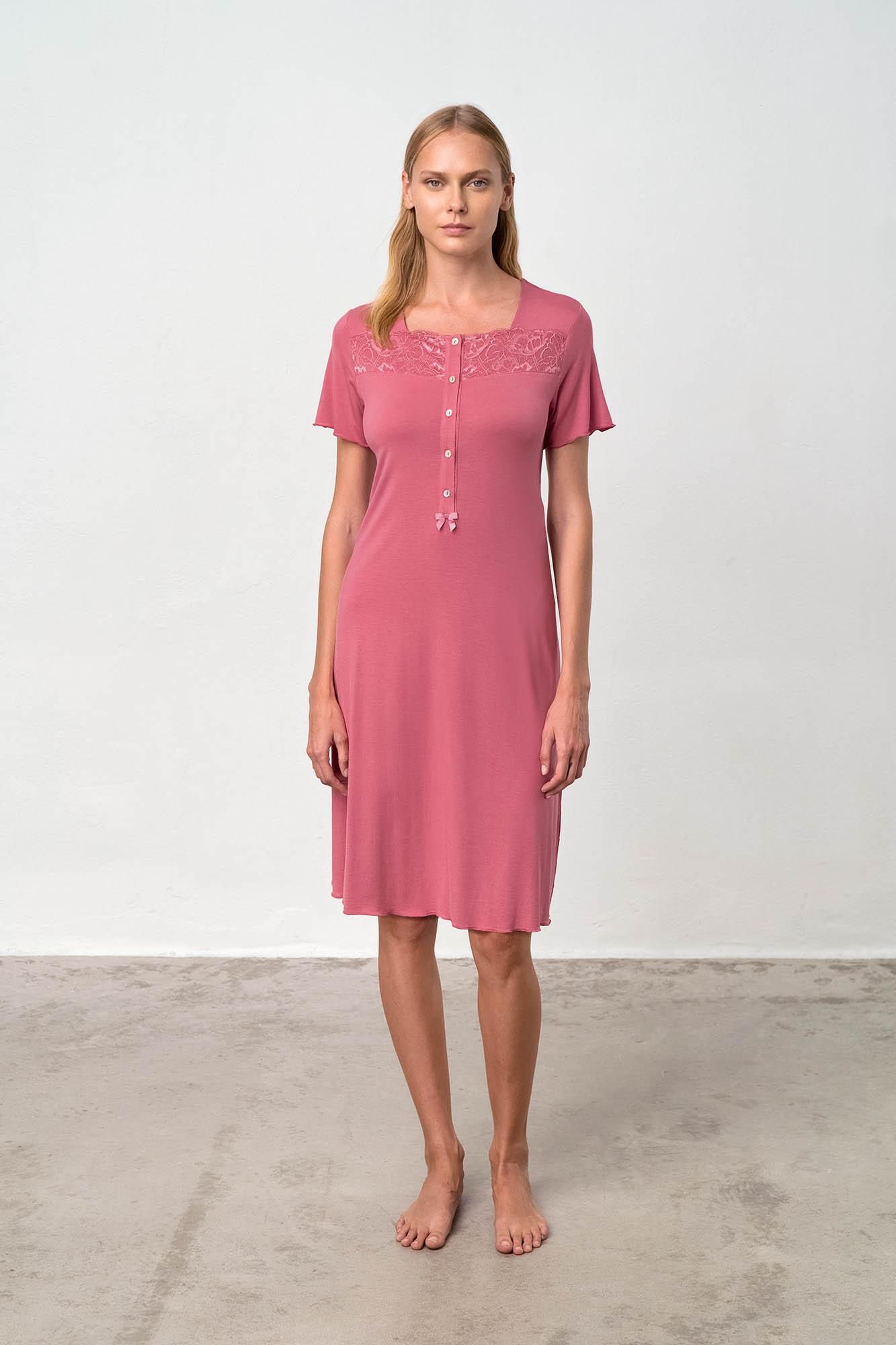 Nightgown with Button Placket