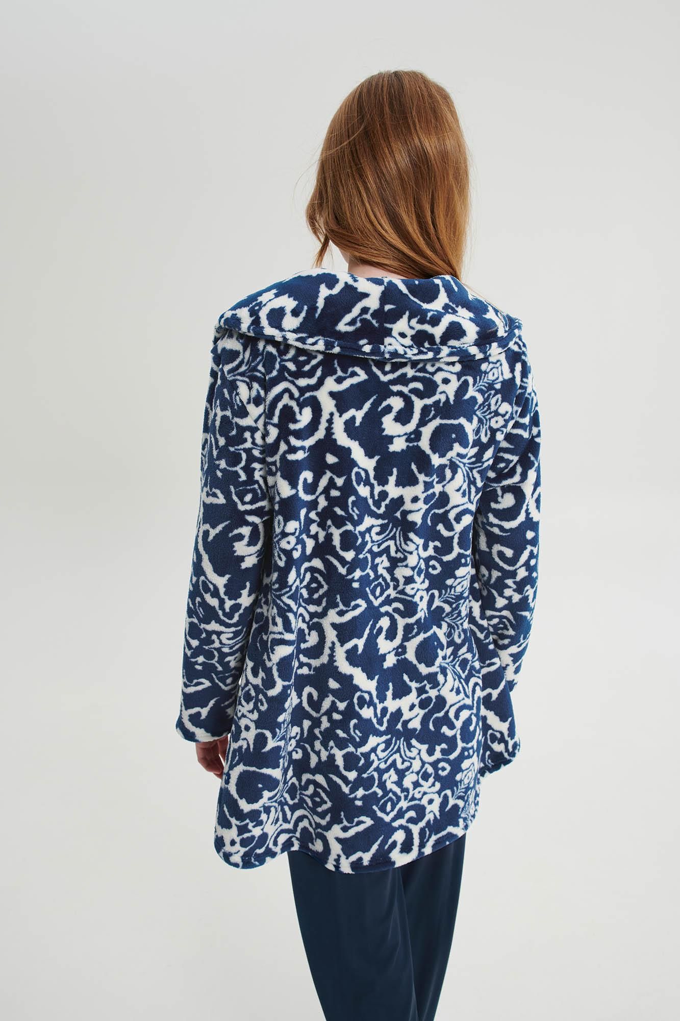 Printed Buttoned Robe