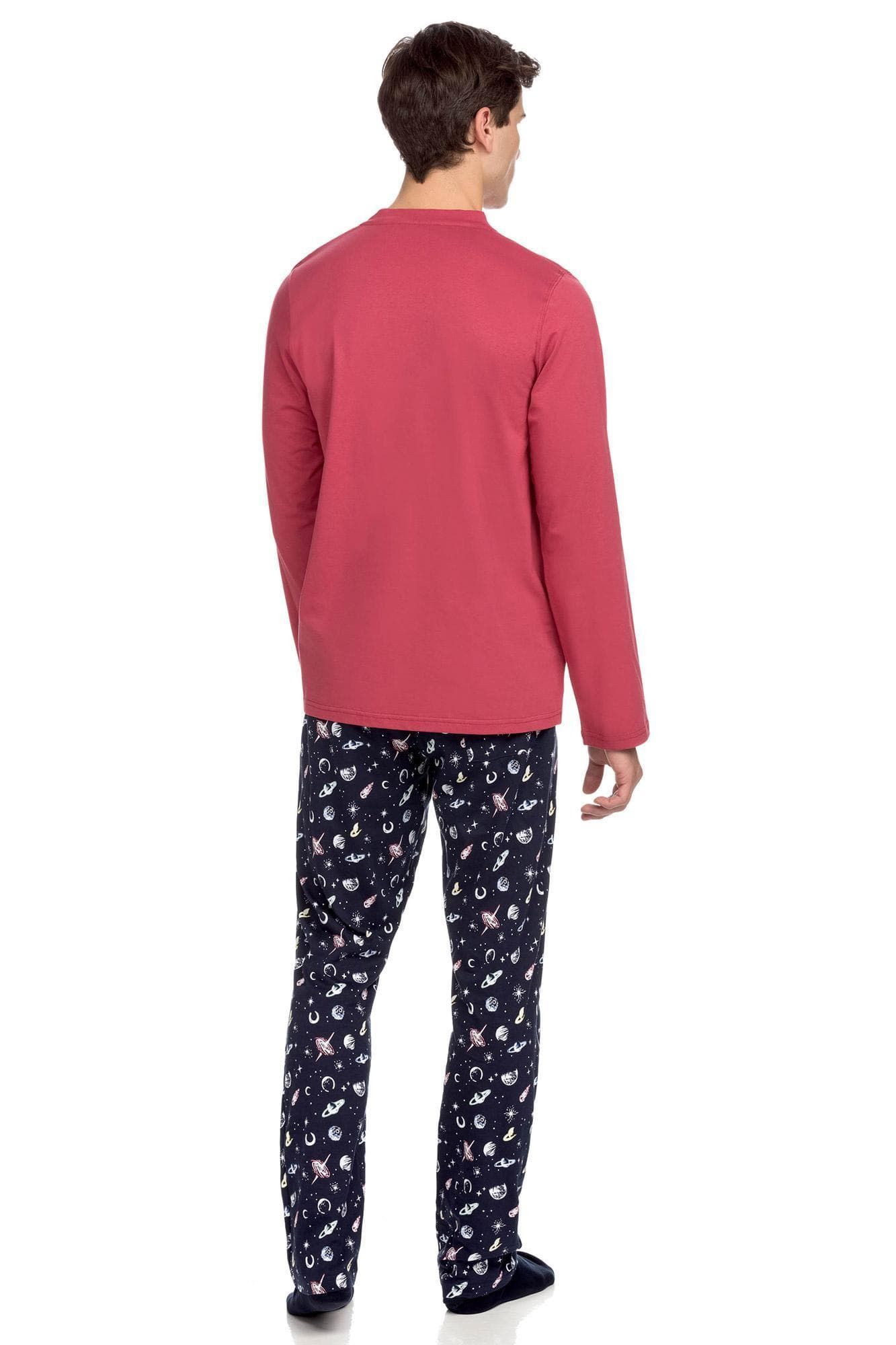 Pohodlné pánské pyžamo s kapsičkou