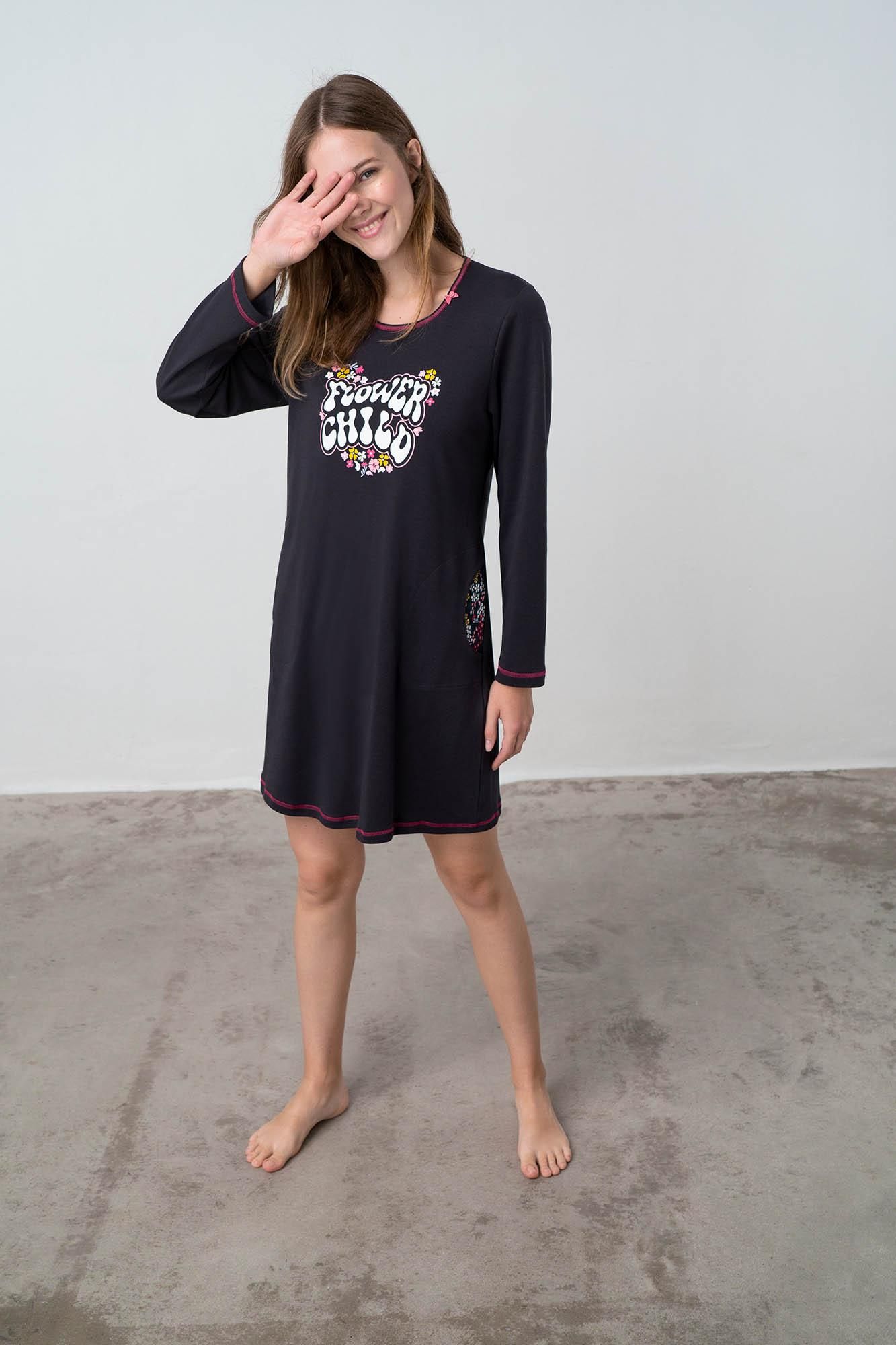Nightgown with Long Sleeves
