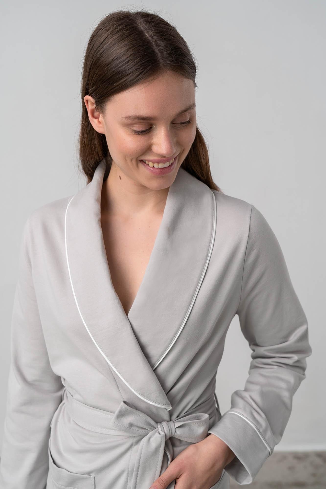Plain Robe with Long Sleeves