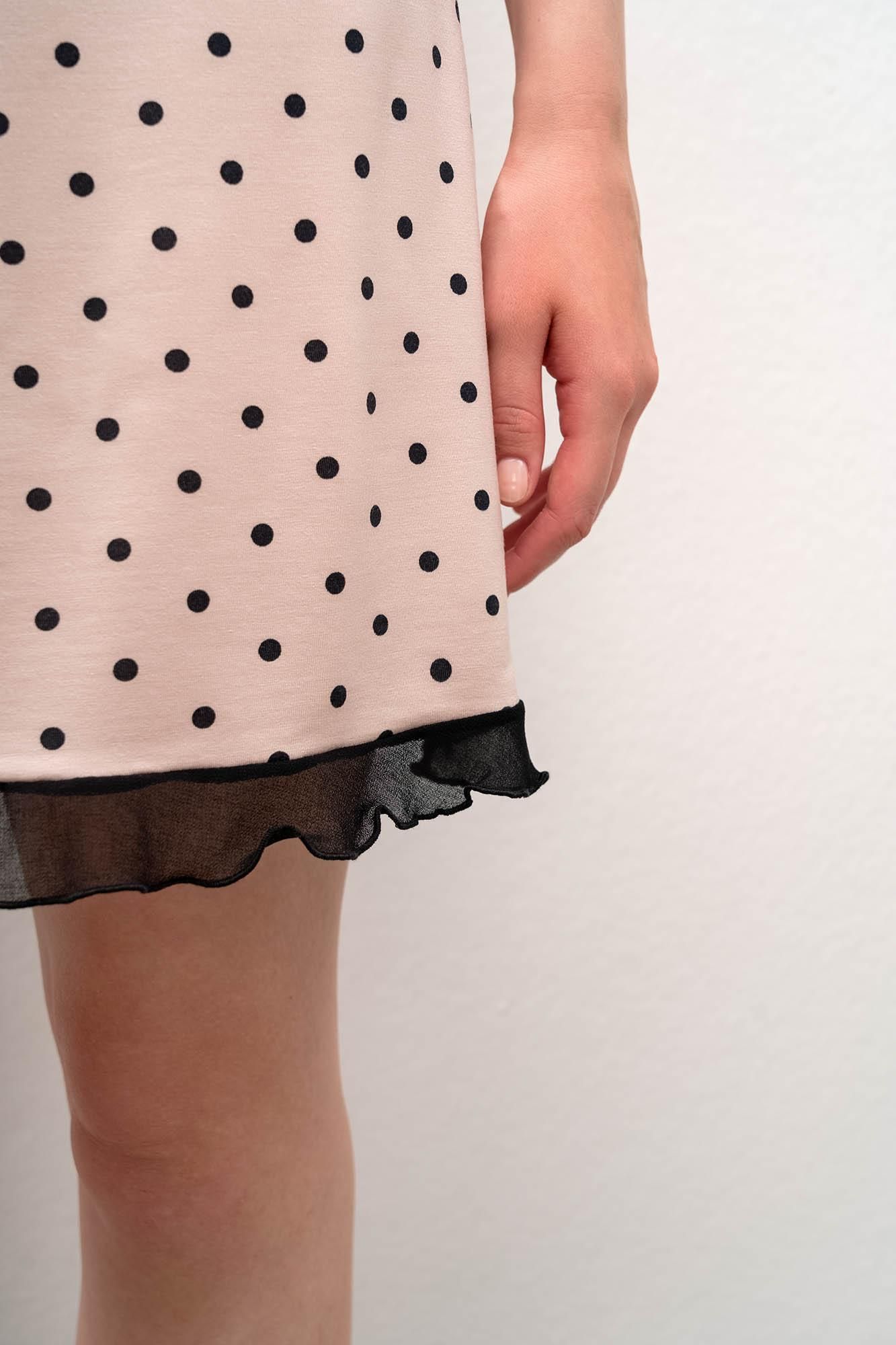 Sleeveless Dotted Nightgown