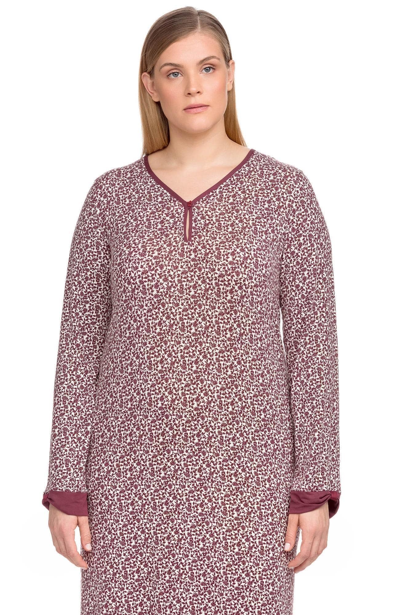 Women’s nightgown with V-neck