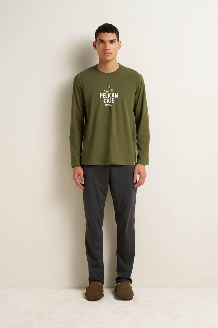 Men's Cotton Pyjamas with R Neck