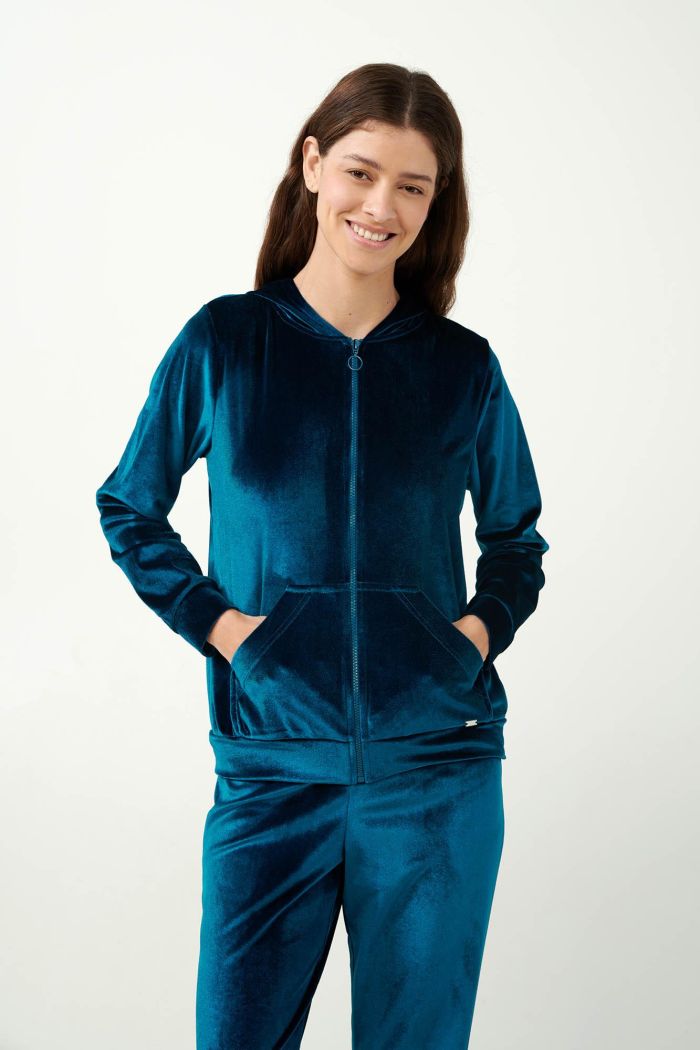 Blue Petrol Zipped Tracksuit