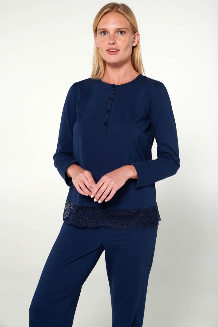 Pyjamas with Button Placket