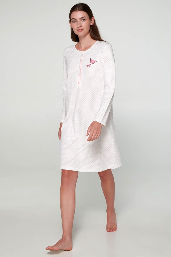 Nightgown with Button Placket