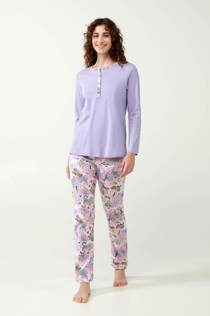 Pyjamas with Button Placket