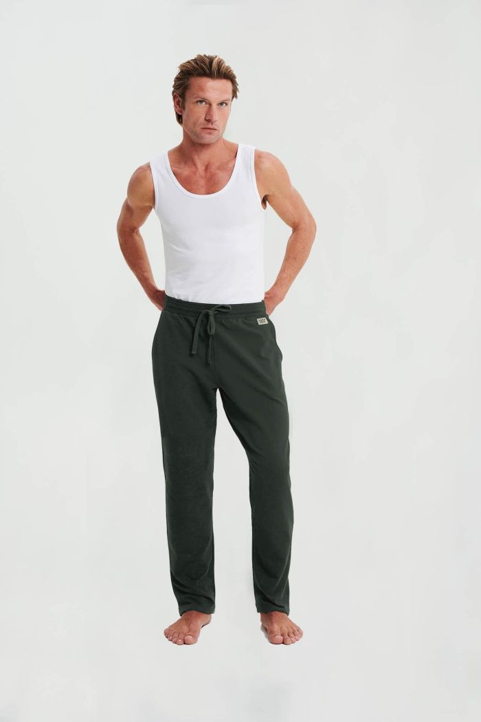 Plain pantaloni fleece cu buzunare