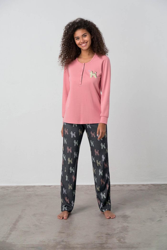 Pyjamas with Button Placket