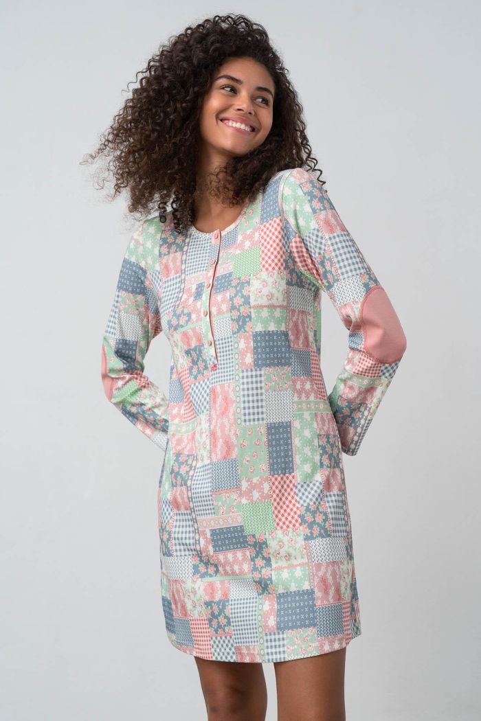 Nightgown with Button Placket