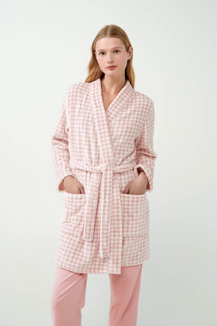 Short Pied de Poule Crossed Robe