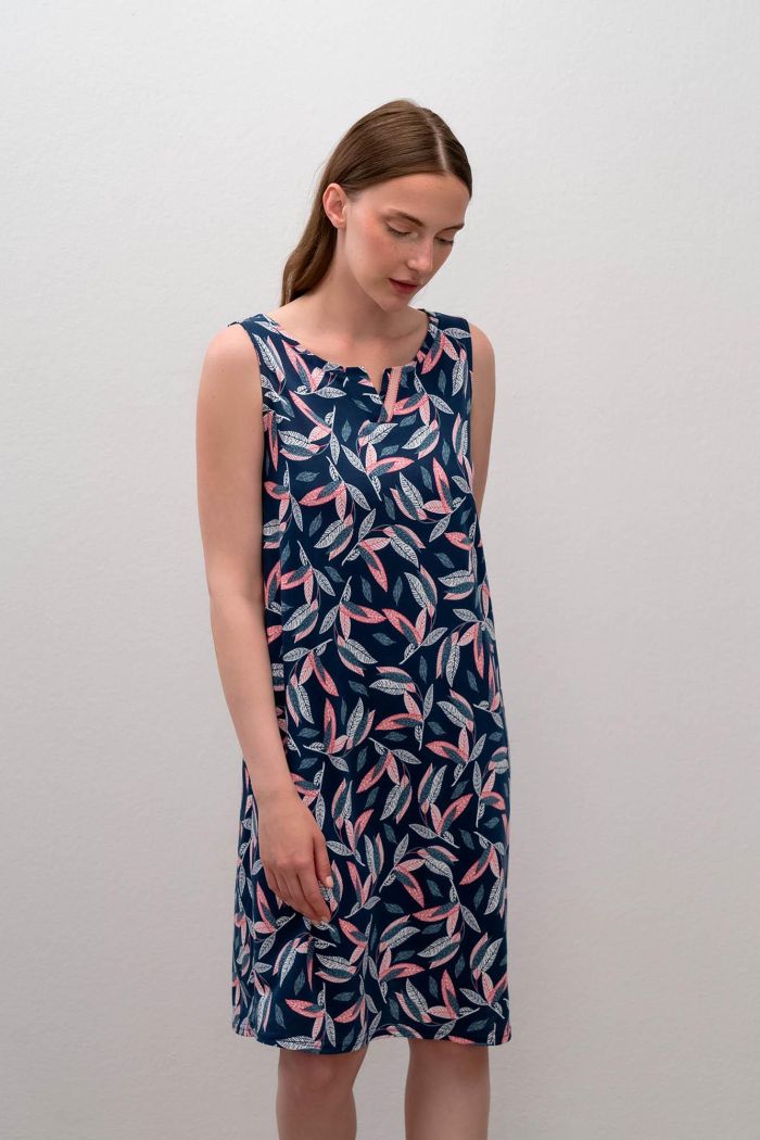 Sleeveless Printed Nightgown