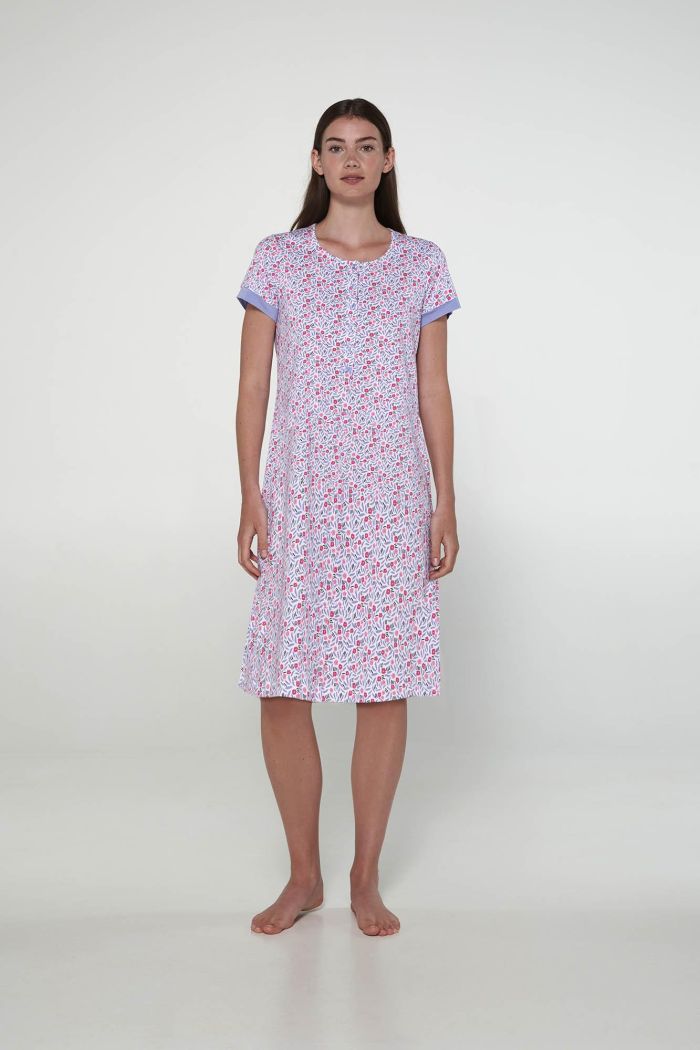 Nightgown with Button Placket