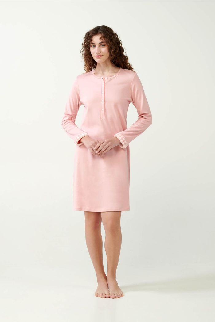 Pink Cotton Interlock Nightgown