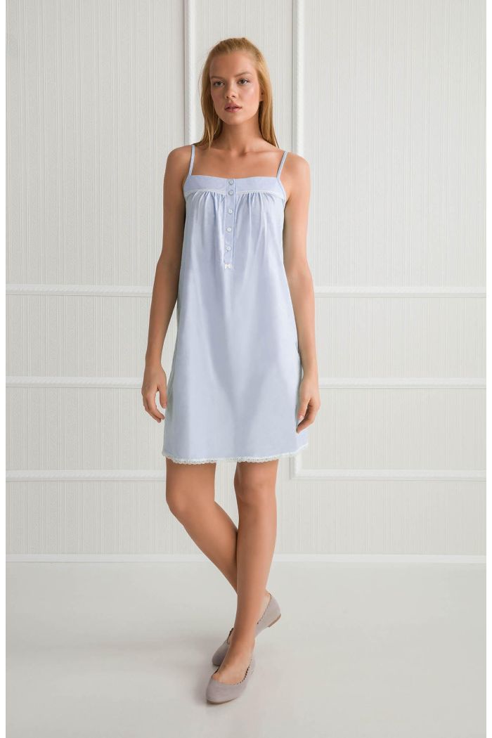 Nightgown with Button Placket