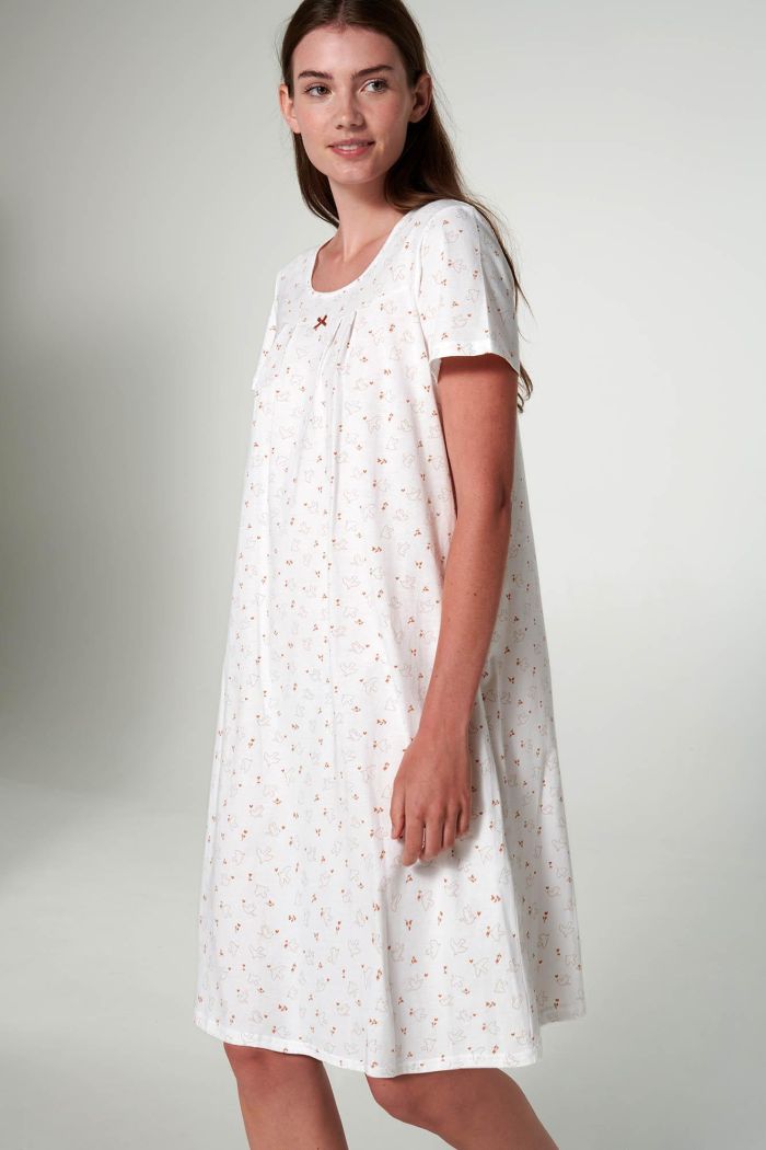 Nightgown with Button Placket