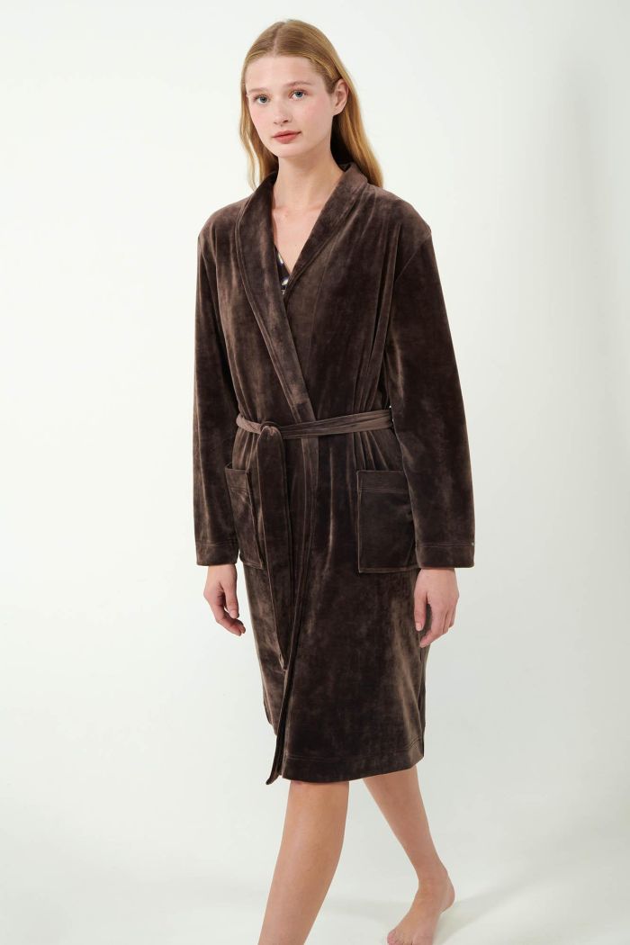 Plain Velvet Robe