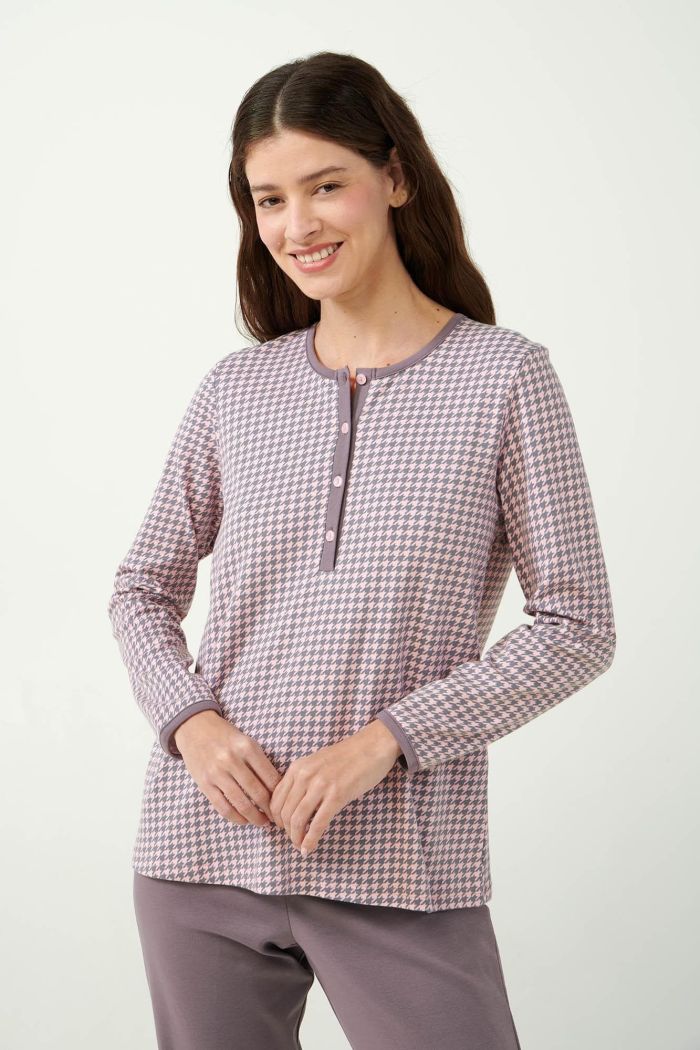 Pijama pentru gravide Houndstooth