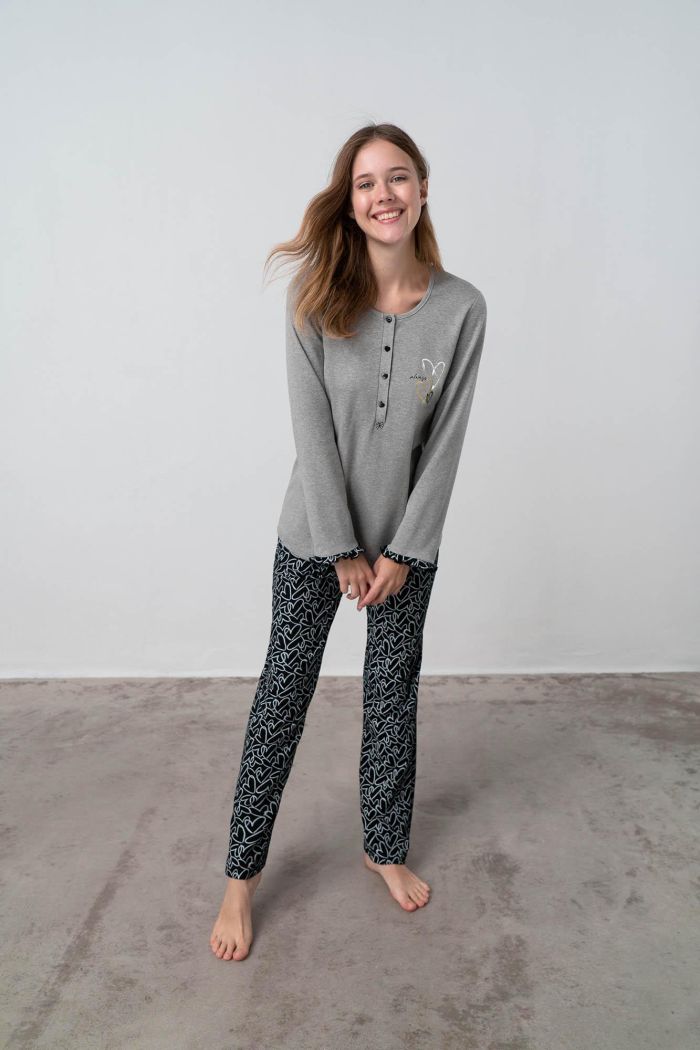 Pyjamas with Button Placket