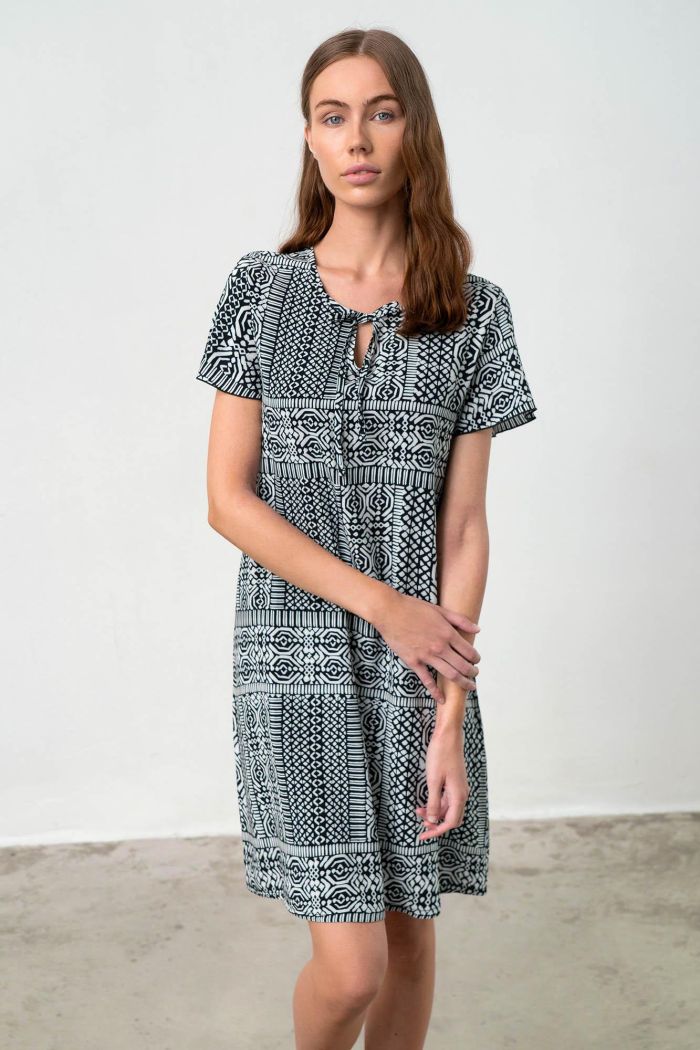 Caftan with Short Sleeves