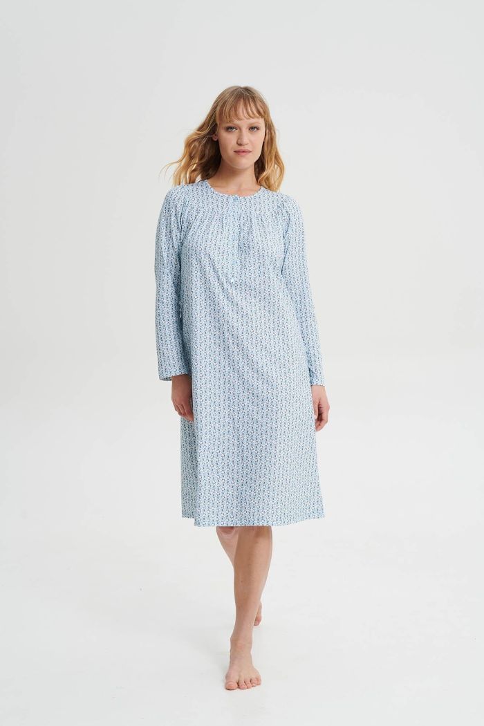 Nightgown with Button Placket