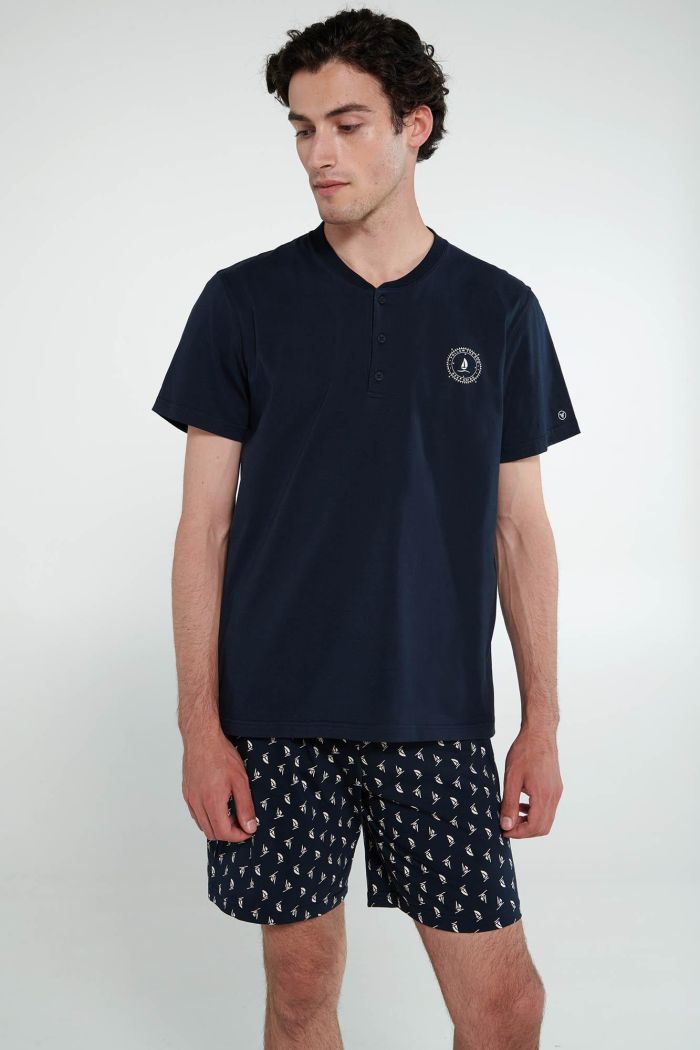 Pyjamas with Button Placket