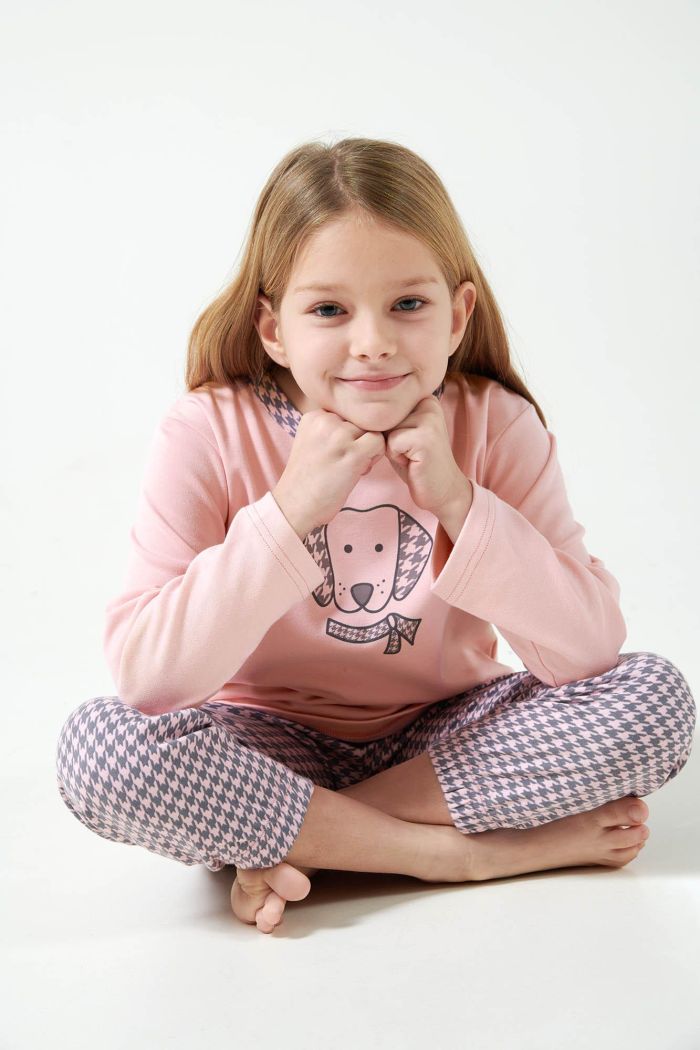 Kids' Houndstooth Pattern Pyjamas