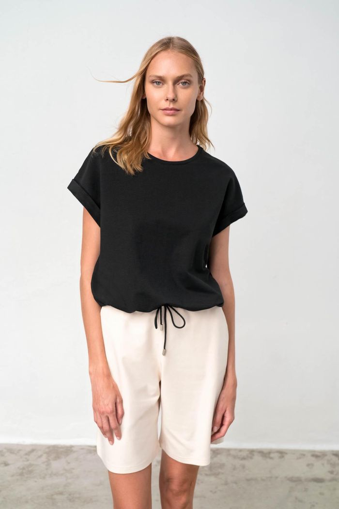 Short Sleeve Plain Blouse