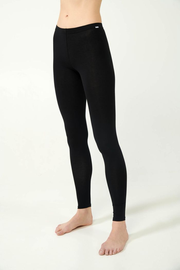 Schwarze Leggings aus Mikromodal